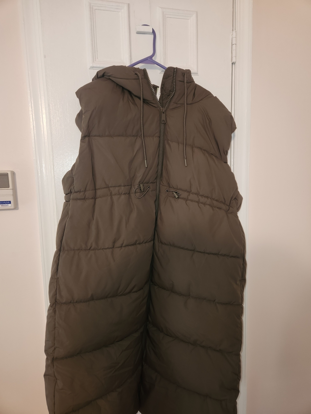 Sleeveless Puffer Vest Coat - Forest Green